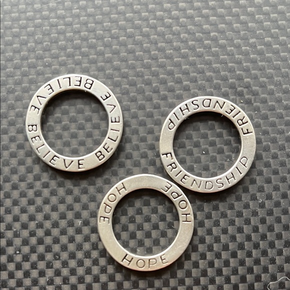 Silpada - Set of 3 Necklace Slides and Burnt Orange Earrings and Necklace Slide - Picture 3 of 4